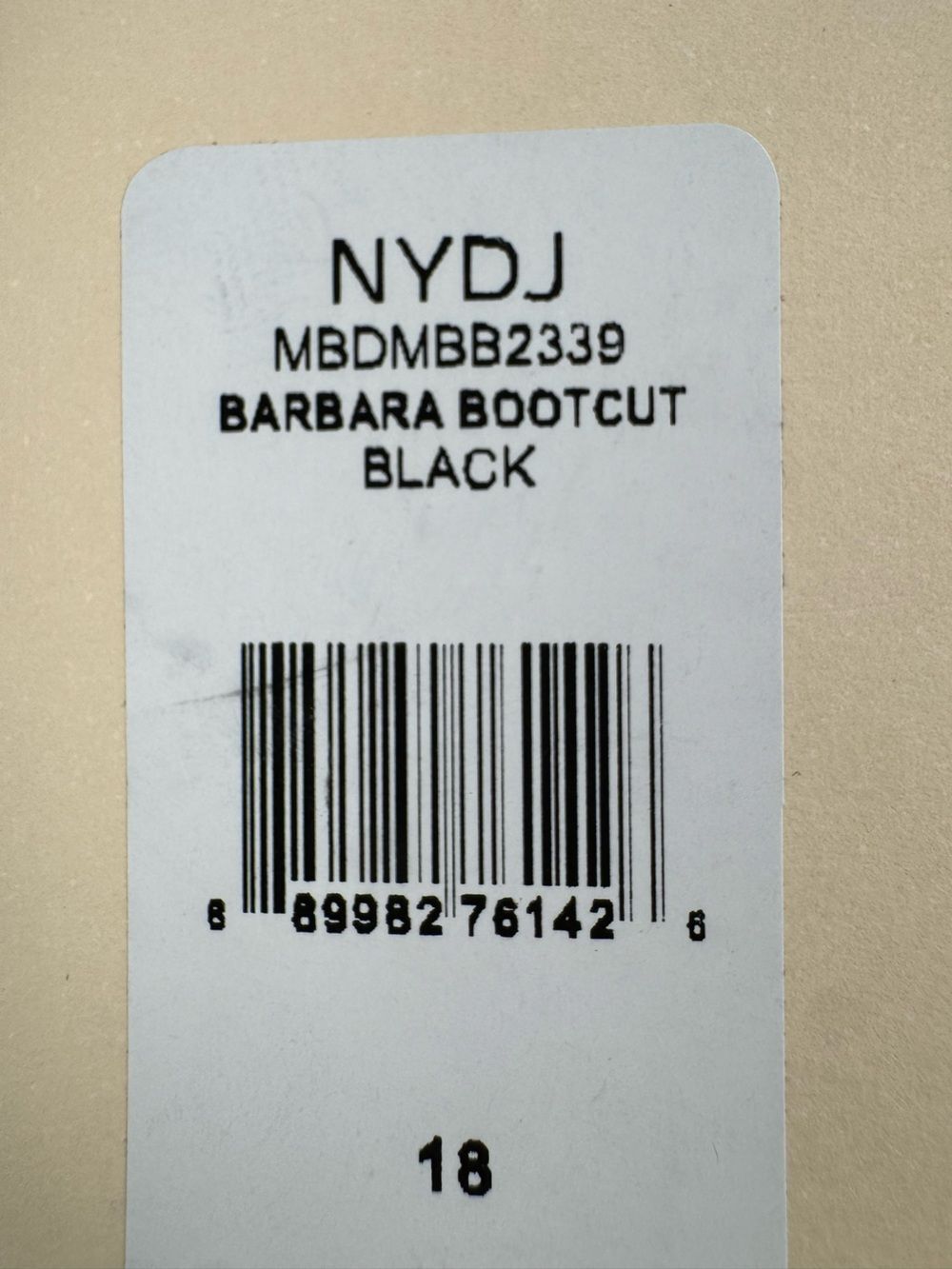NYDJ  Barbara BootCut Black Denim Jeans Size 18 - Picture 7 of 7